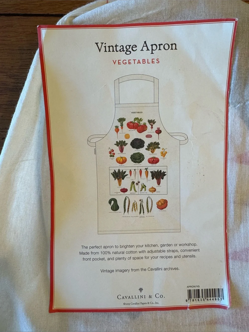 Cavallini & Co. Vegetables Kitchen Apron - New